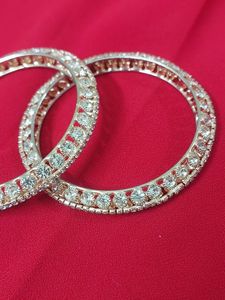 Two Necklaces, Bangles (size 2.6), Earrin