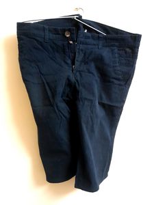 Mens Cotton Linen Jeans Half Paint