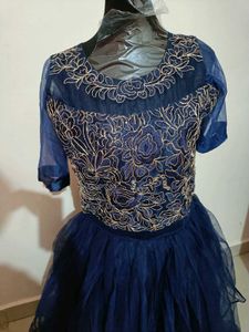Elegant Blue Ethnic Gown