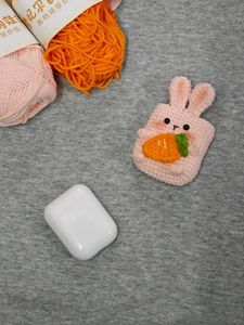 Crochet Rabbit Airpods Case