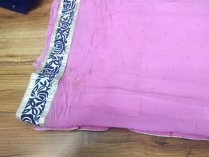 Fresh Pink Saree With Designer Blouse