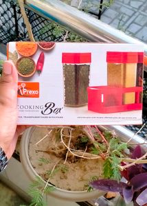 plastic Masala Spice Box 4 Sections