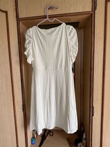 White Fit And flare Dress