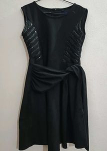 Elegant Black Fit And Flare Dress