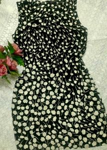 Black Nd White Sleeveless Dress