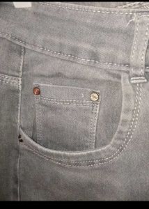 grey denim jeans black t shirt Girl Boy Clothes