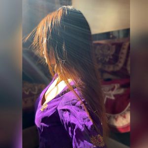 purple long anarkali dress