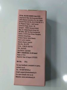 Swiss Beauty Pure Lustre Lipstick