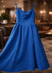 Elegant Blue Midi Dress