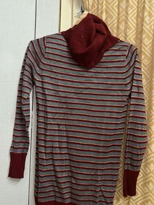 Striped Turtleneck Dress