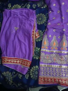 Purple Embroidered Kurti Top