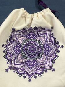 Drawstring Pouch with Mandala Design