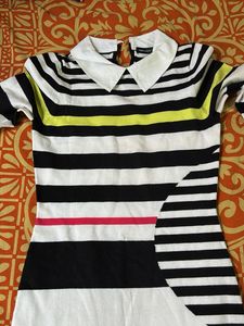 Striped Bodycon Midi Dress