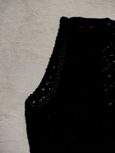 Black Embellished Vest