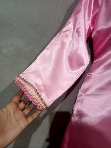 Pink Satin Salwar Suit