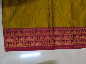 Elegant Maroon &amp; Gold Saree