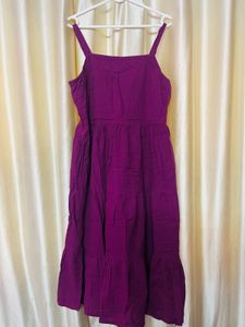 deep plum strappy dress