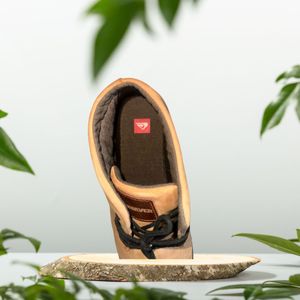 QUIKSILVER BROWN LEATHER SNEAKERS