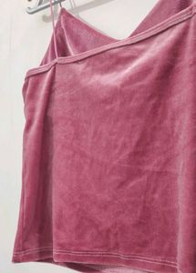 Pink Velvet Cami Top