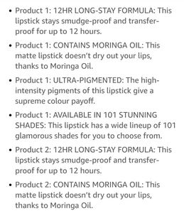 New myglamm 2 Lipsticks &amp; 1 Nail Enamel