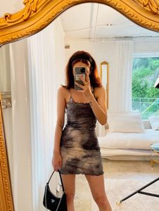 Tie-Dye Grey  Bodycon Dress