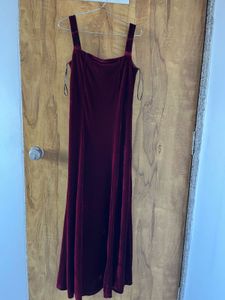 Burgundy Velvet Maxi Slip Dress