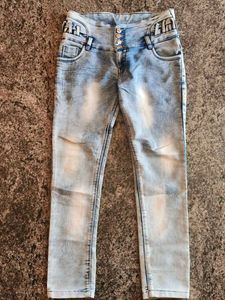 Women Slim High Rise Light Blue Jeans