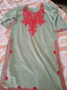Embroidered winter Kurta Set