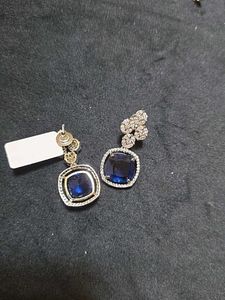 Blue Zircon Earrings