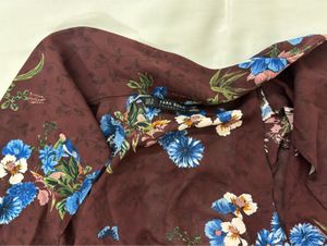 Zara Burgundy Floral Wrap Blouse