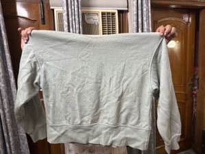 Zara Sage Green Turtleneck Sweater With Fleece
