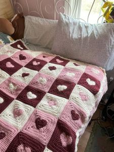 Crochet Heart Blanket 💗