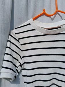 Black &amp; White Strip Tops