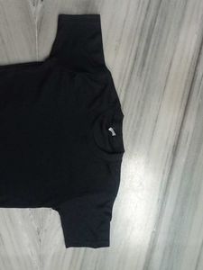 ribbed Black T-Shirt