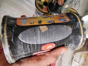 Black Colour Plastic Chinese Gattu With Golde Chip