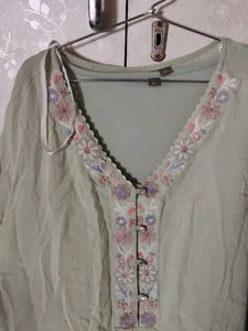 Embroidered Detail Top