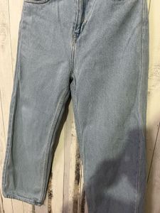 Iced Blue Wide Leg Denim