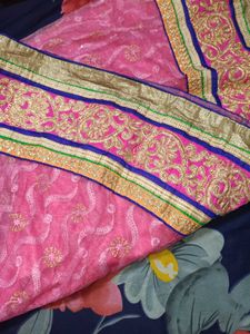 Pink Embroidered Lehenga Skirt