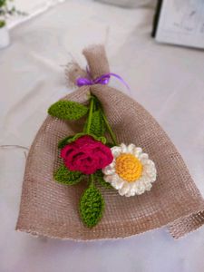 Crochet Flower Bouquet Set