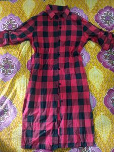 Red &amp; Black Plaid Dress
