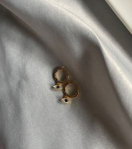 Evil Eye Huggies🧿🩷 Anti Tarnish