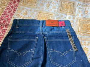 Blue Denim Straight Fit Pant