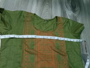 Green Printed Kurta