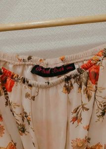 PEACH DISTY PRINTED DRESS