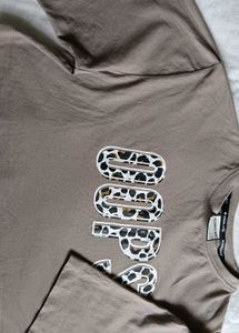 &#34;Oops&#34; Leopard Print Cropped T-Shirt
