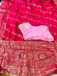 Dark Rani Pink (Banarasi silk)