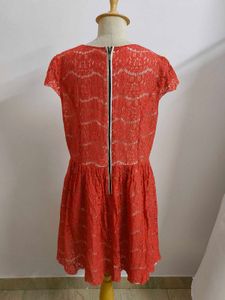 Coral Lace Dress(Fixed Price)