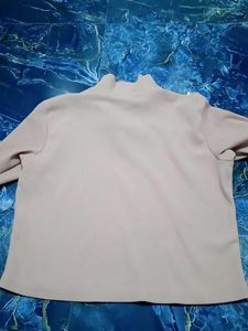 Pink Ribbed Polo Crop Top