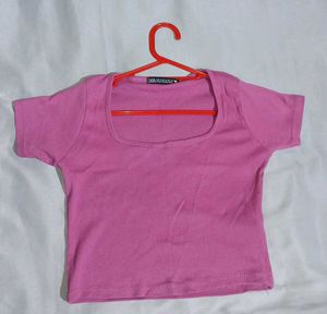 Pink Crop Top