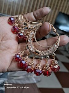 Chandivali (Red) Hydro Beads And CZ Stone